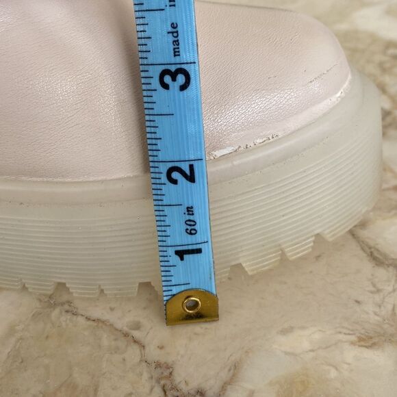 Shein Platform Boots Minimalist Blush Pink Faux Leather - Picture 9 of 15